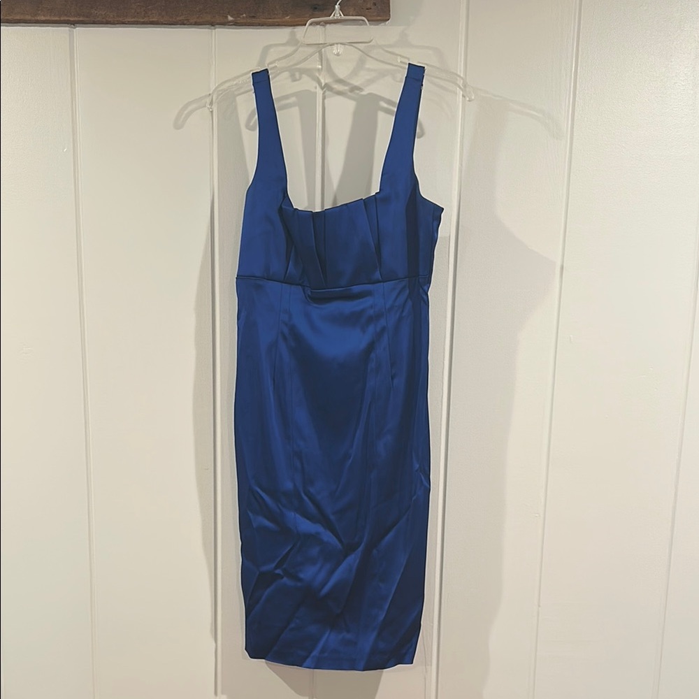 Calvin Klein Blue Sheath Midi Dress